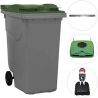 Conteneur poubelle 360 litres 2 roues Vert