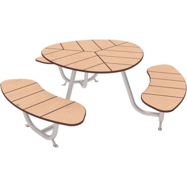 Table de pique-nique ronde gris Table de pique-nique ronde gris