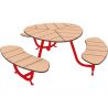 Table de pique-nique ronde rouge