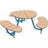 Table de pique-nique ronde bleu