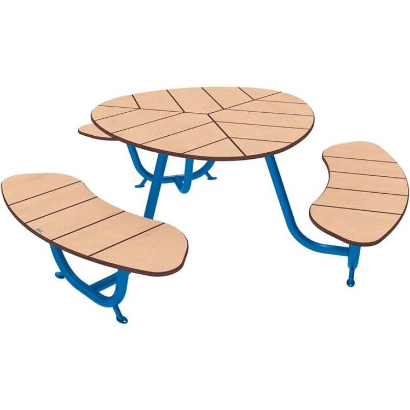 Table de pique-nique ronde bleu Table de pique-nique ronde bleu