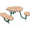 Table de pique-nique ronde PMR vert