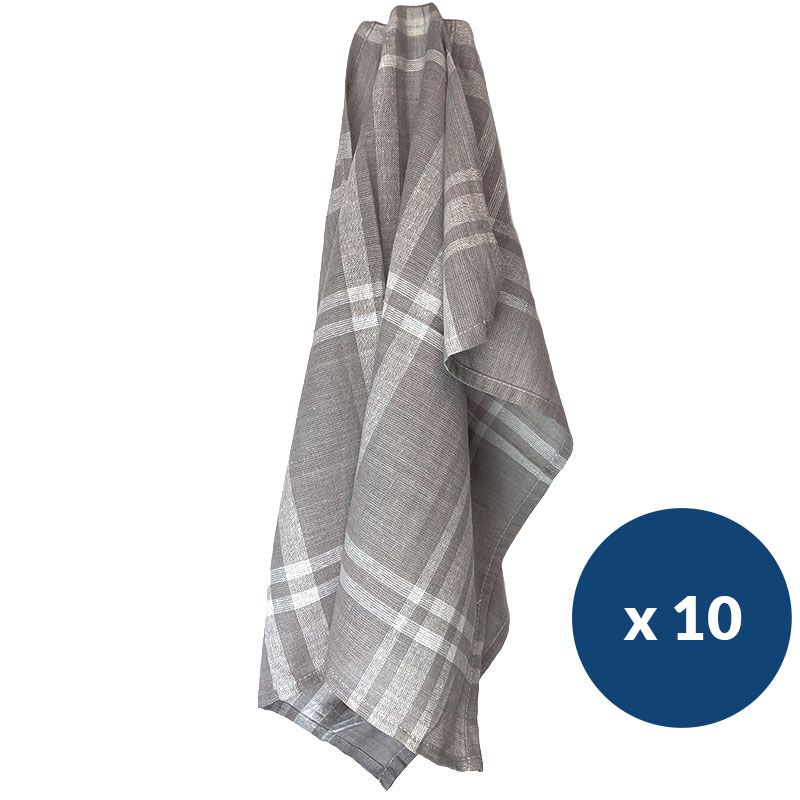 Torchons essuie-verres pur coton 50 x 70cm - lot de 10