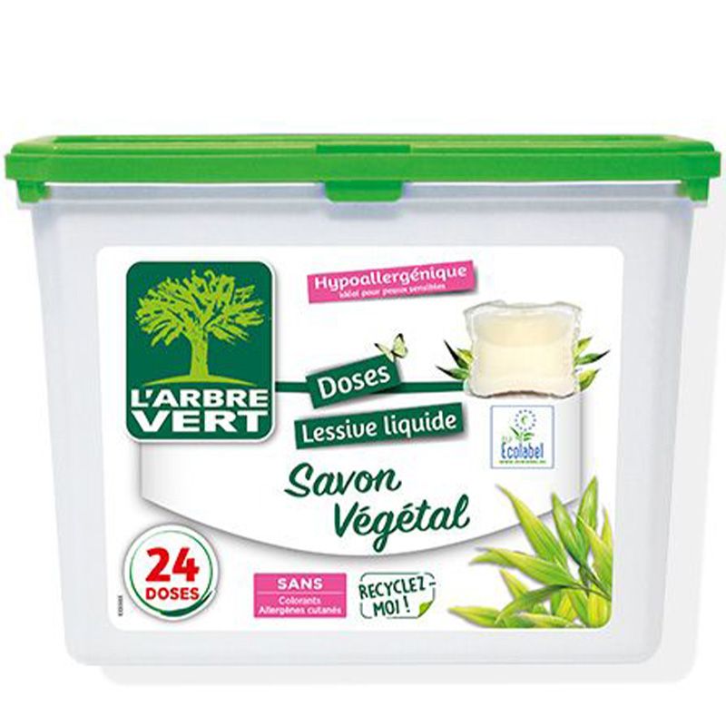 Lessive écologique savon végétal L'Arbre Vert 24 doses