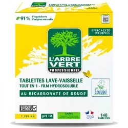 140 tablettes lave-vaisselle tout-en-un cycle court L'arbre Vert