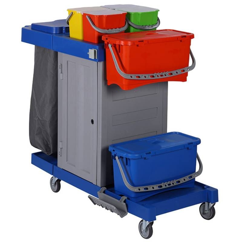 Base pour chariot de ménage bleu