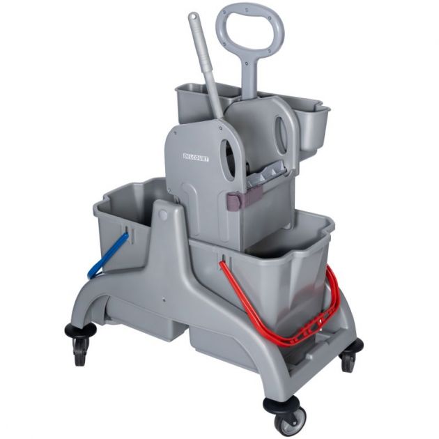 Base pour chariot de ménage 2 seaux 18L avec poignée latérale