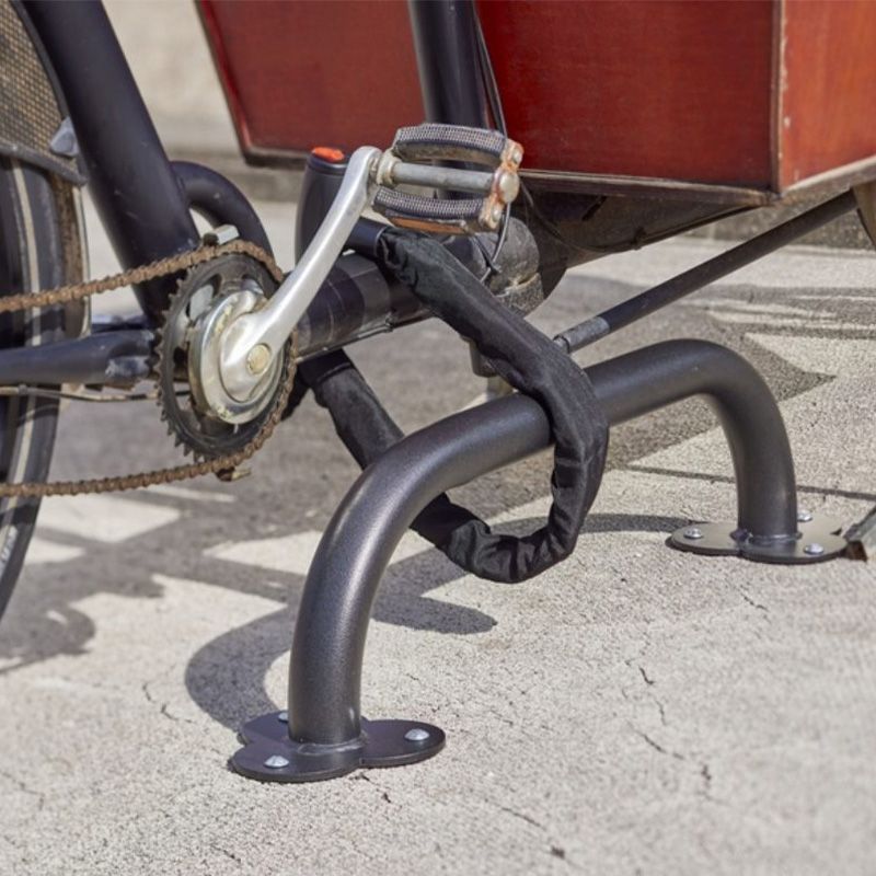 Arceau antivol pour vélo cargo côté