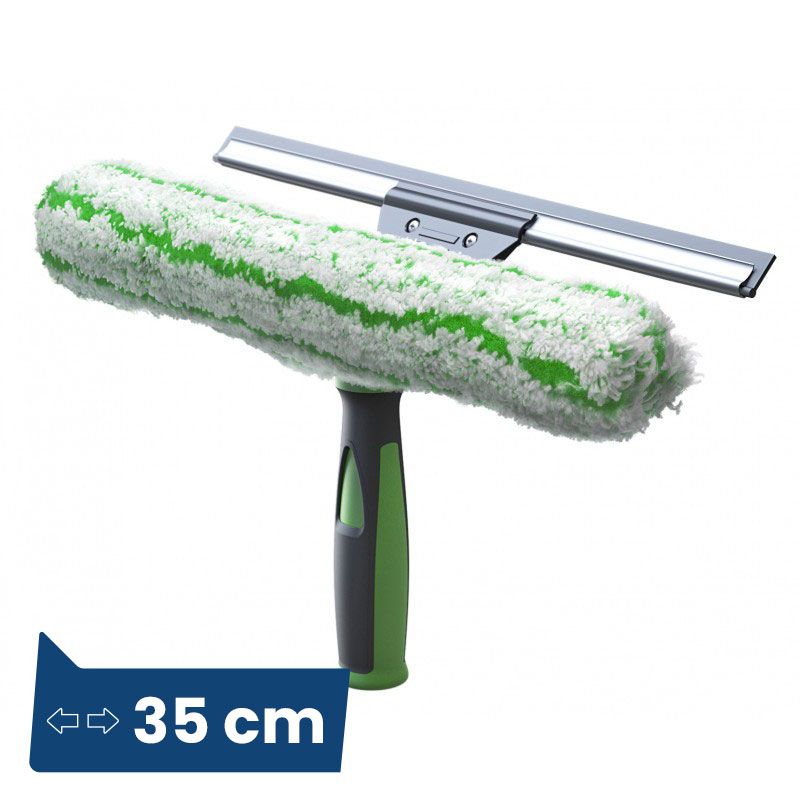 Combiné raclette à vitre et mouilleur microfibrePulex 35cm Combiné raclette à vitre et mouilleur microfibrePulex 35cm