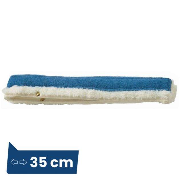 Peau de rechange pour mouilleur en microfibre avec bande abrasive 35 cm Pulex Peau de rechange pour mouilleur en microfibre avec bande abrasive 35 cm Pulex