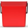 Seau de remplacement chariot ménager 6 L rouge