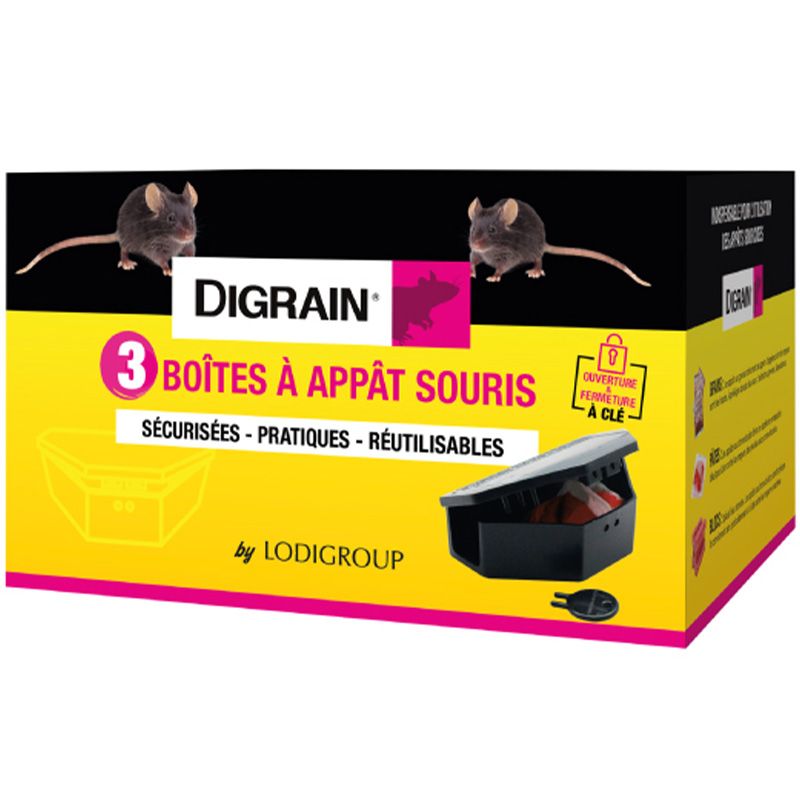 DIGRAIN - Poste appat souris sécurisé