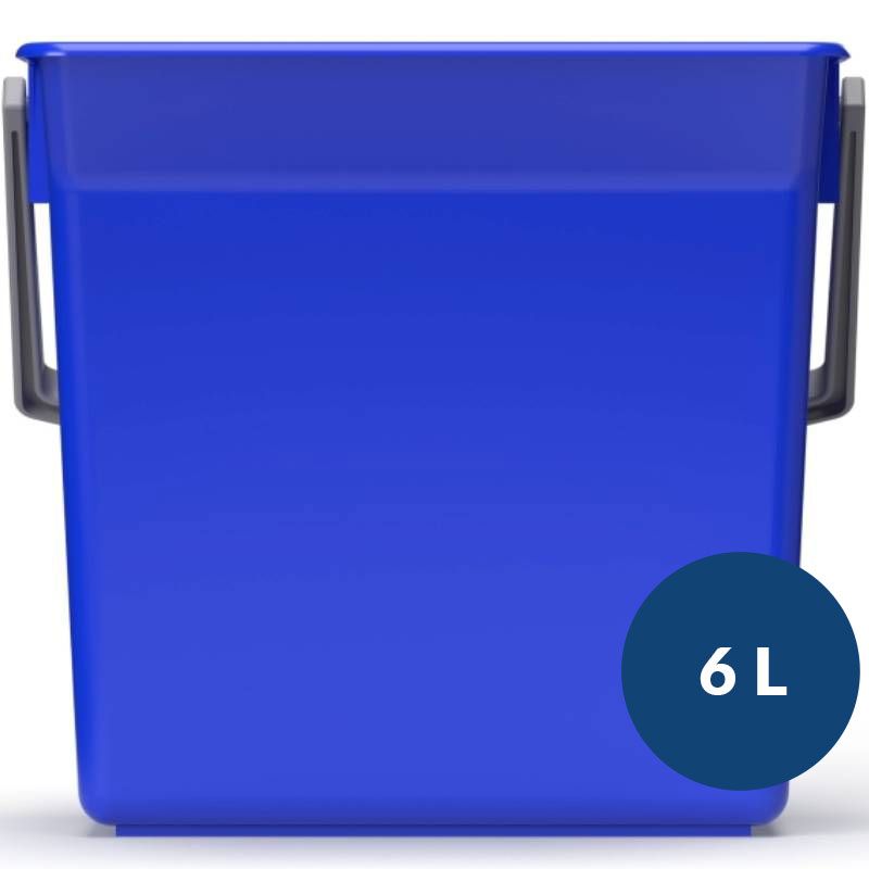 Seau de remplacement chariot ménager 6 L bleu