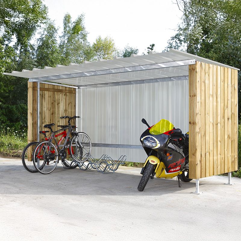 Abri extérieur à vélos-motos bardage en bois vélo moto Abri extérieur à vélos-motos bardage en bois vélo moto
