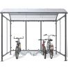 Abris vélos dôme 6 vélos + 2 scooters / motos avec bardage support vélos