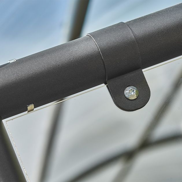 Abris vélos dôme 6 vélos + 2 scooters / motos avec bardage fixation bardage