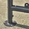 Abris vélos dôme 6 vélos + 2 scooters / motos avec bardage fixation sol