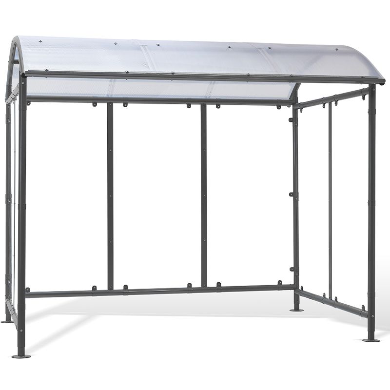 Abris vélos dôme 6 vélos + 2 scooters / motos avec bardage