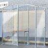 Abris fumeurs isolé + 1 banc version métal zingué 2 m²