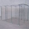 Abris fumeurs isolé + 1 banc version métal zingué 6m