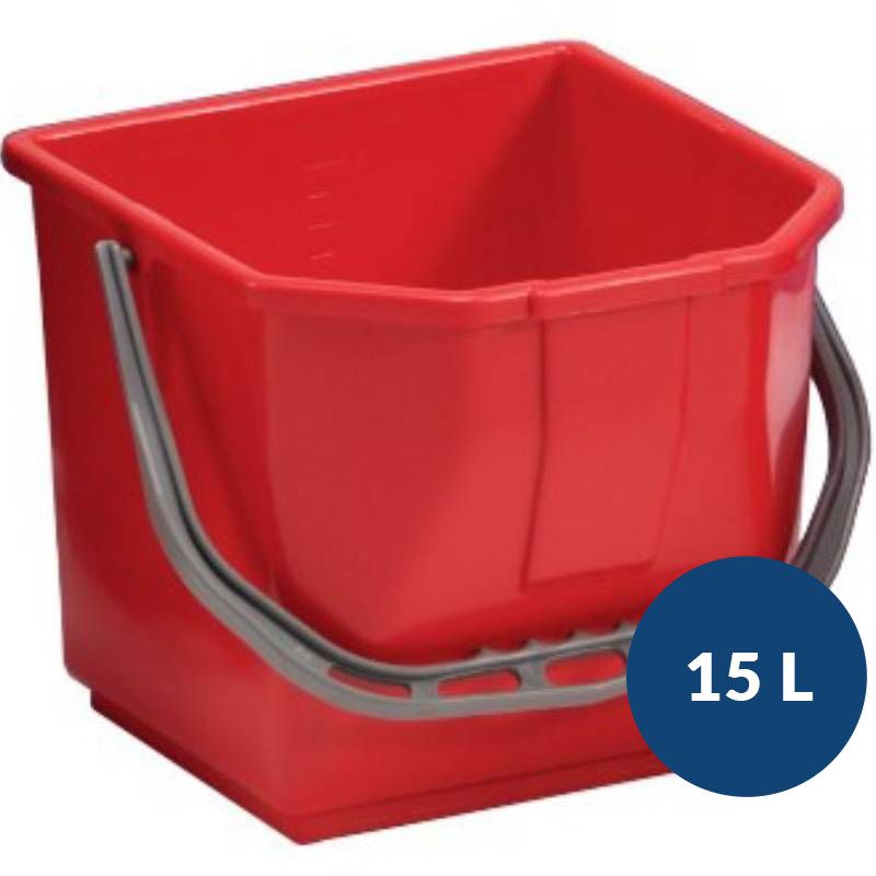 Seau de remplacement chariot ménager 15 L rouge Seau de remplacement chariot ménager 15 L rouge