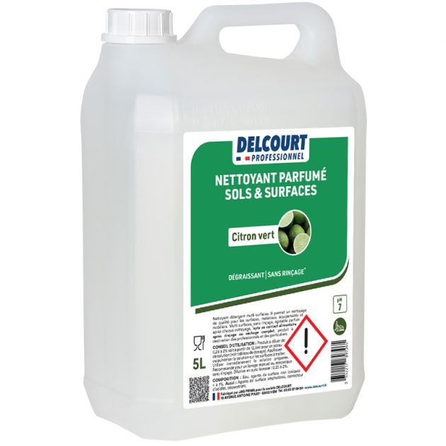 Nettoyant dégraissant concentré multi-surfaces HACCP 5 L citron vert Nettoyant dégraissant concentré multi-surfaces HACCP 5 L citron vert