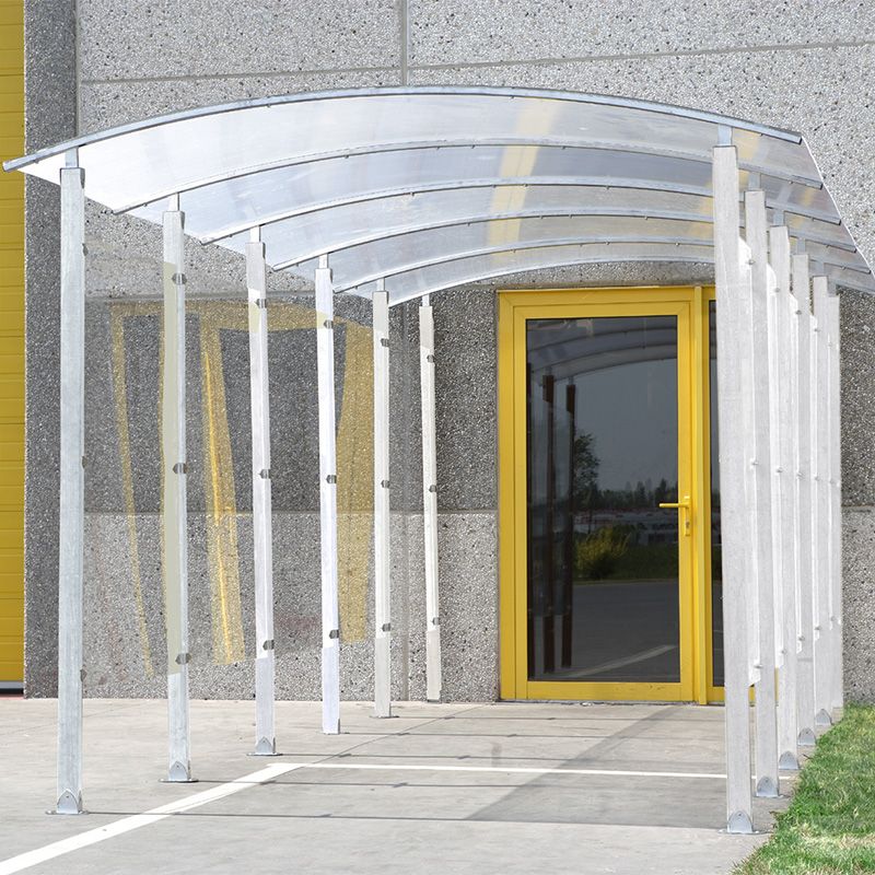 Abris fumeur version couloir version métal zingué