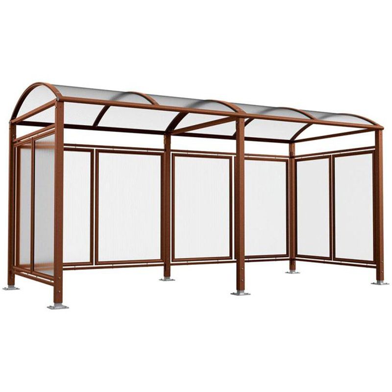 Abri vélos Voûte "M" avec bardages polycarbonate + extension corten