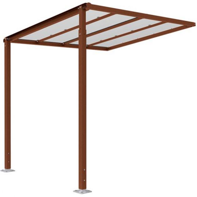 Abri suivant qui se fixe à l'abri initial 529255 corten