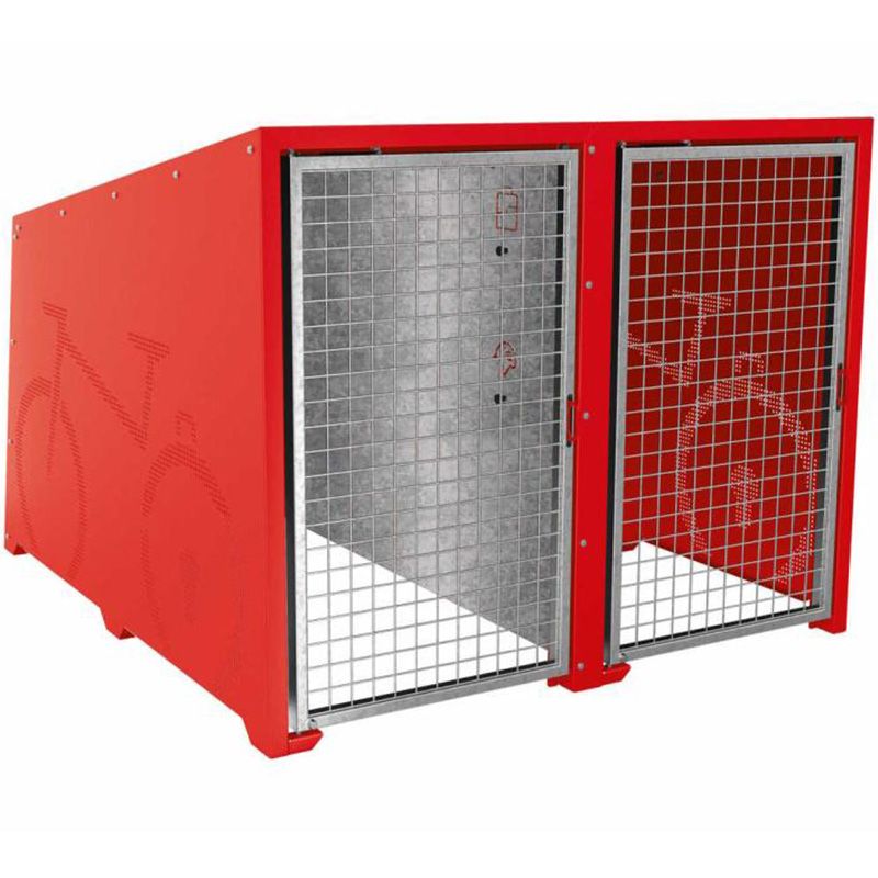 Box à vélos Berlin rouge