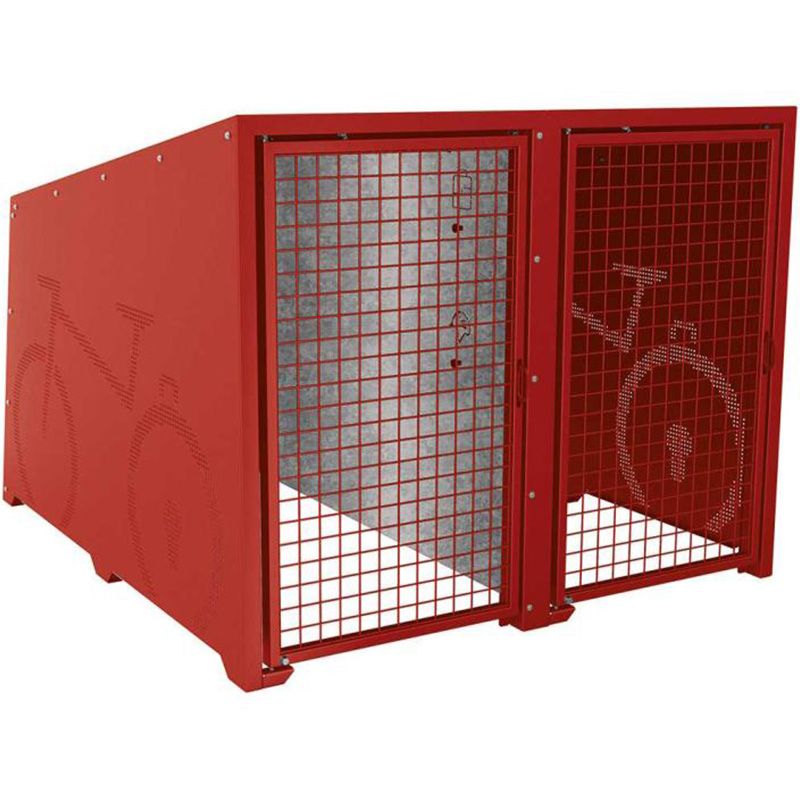 Box à vélos Berlin bordeaux peintes