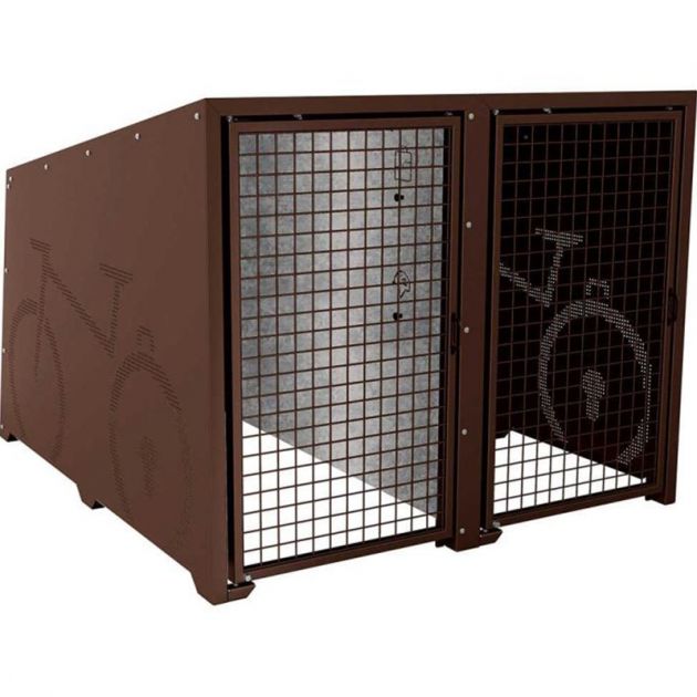 Box à vélos Berlin marron peintes