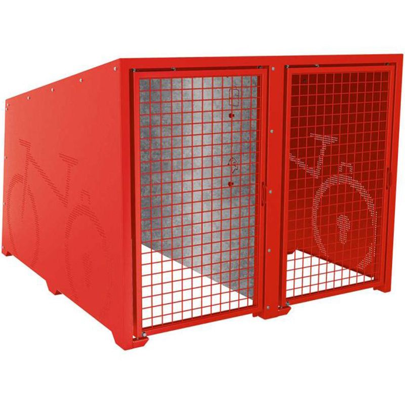 Box à vélos Berlin rouge peintes