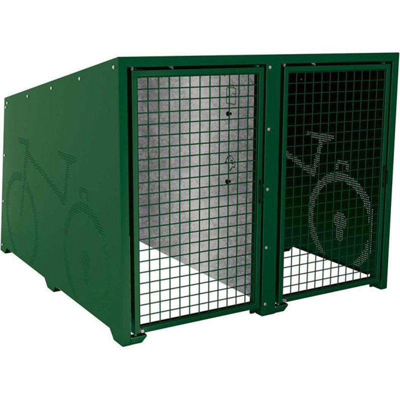 Box à vélos Berlin vert peintes