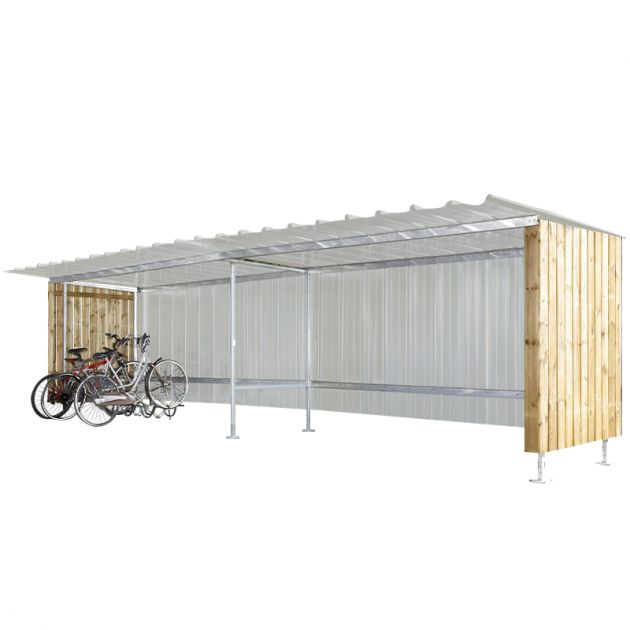 Extension abri velo,moto,conteneur poubelle en tôle