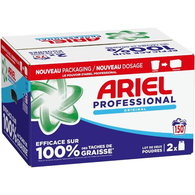 Lessive en poudre Ariel professional carton 150 doses