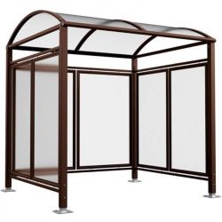 Abri vélos Voûte "M" avec bardage marron