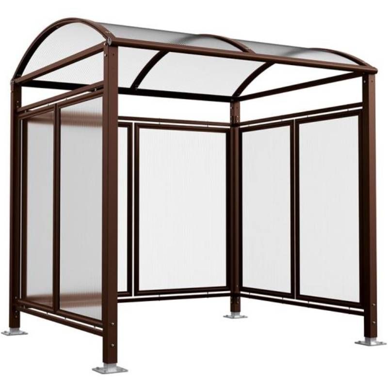 Abri vélos Voûte "M" avec bardage marron