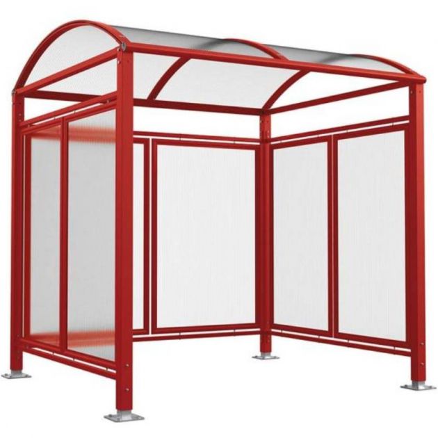 Abri vélos Voûte "M" avec bardage bordeaux