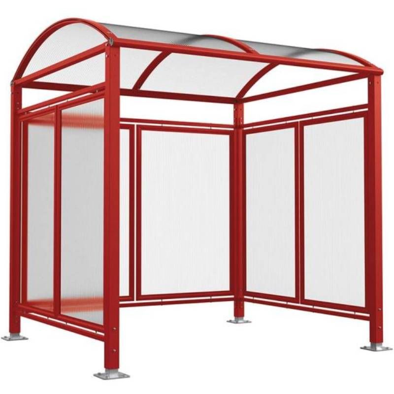 Abri vélos Voûte "M" avec bardage bordeaux