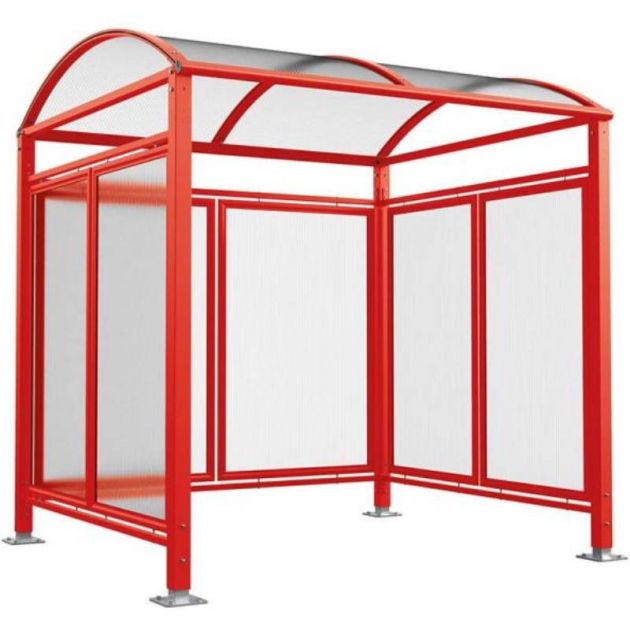 Abri vélos Voûte "M" avec bardage rouge