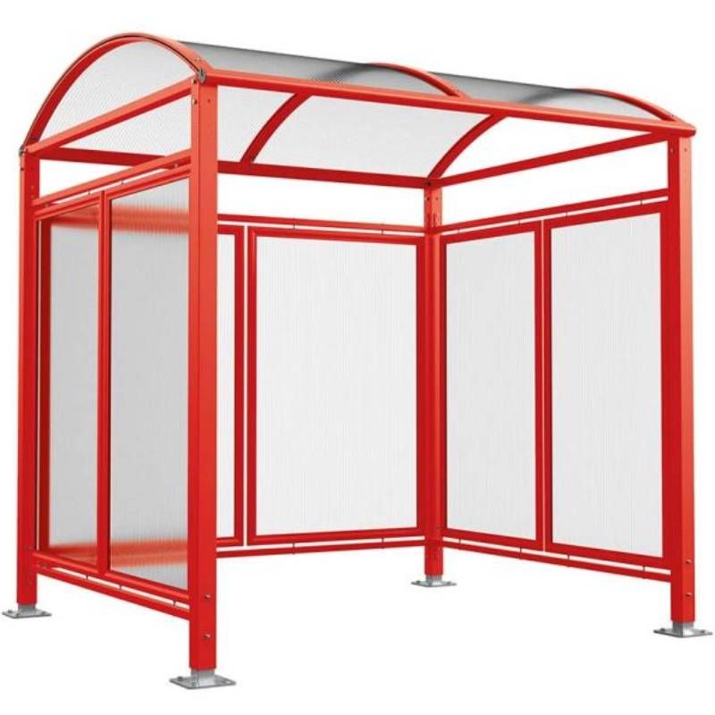 Abri vélos Voûte "M" avec bardage rouge