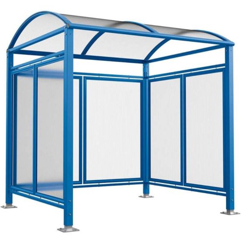 Abri vélos Voûte "M" avec bardage bleu