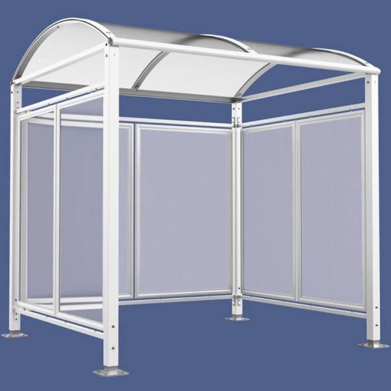 Abri vélos Voûte "M" avec bardage blanc