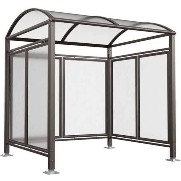 Abri vélos Voûte "M" avec bardage gris anthracite