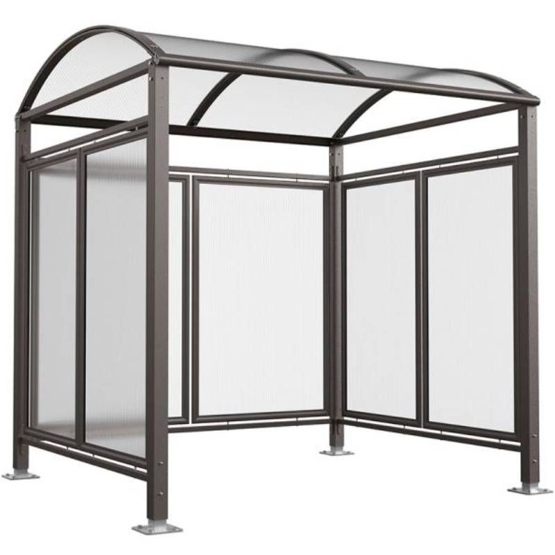 Abri vélos Voûte "M" avec bardage gris anthracite