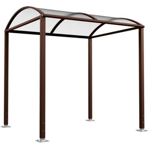 Abri vélos Voûte "M" sans bardage marron