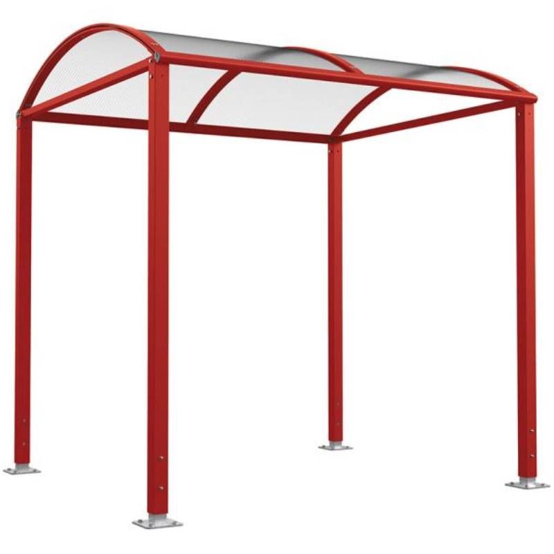 Abri vélos Voûte "M" sans bardage bordeaux