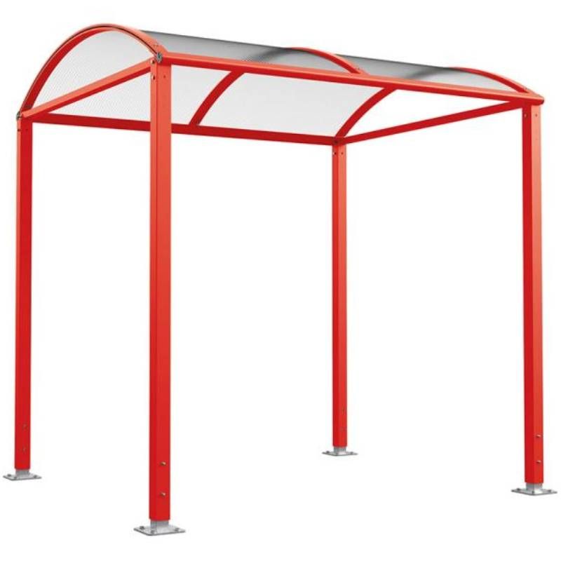 Abri vélos Voûte "M" sans bardage rouge