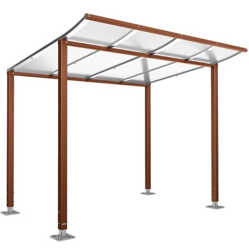 Abri vélos Modulo 2000 mm sans bardage corten